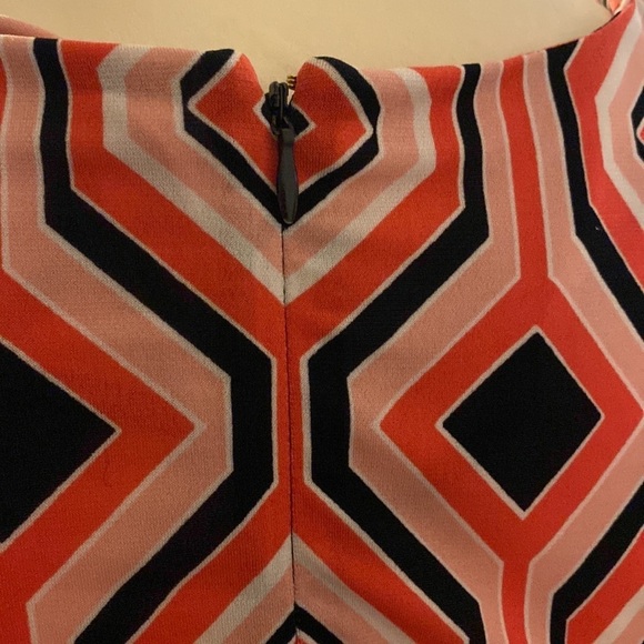 Michael Kors Dress Long Sheath Coral Black Petite Small - Picture 4 of 9